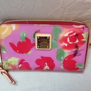 Dooney & Bourke Floral Wallet - Pink and Red